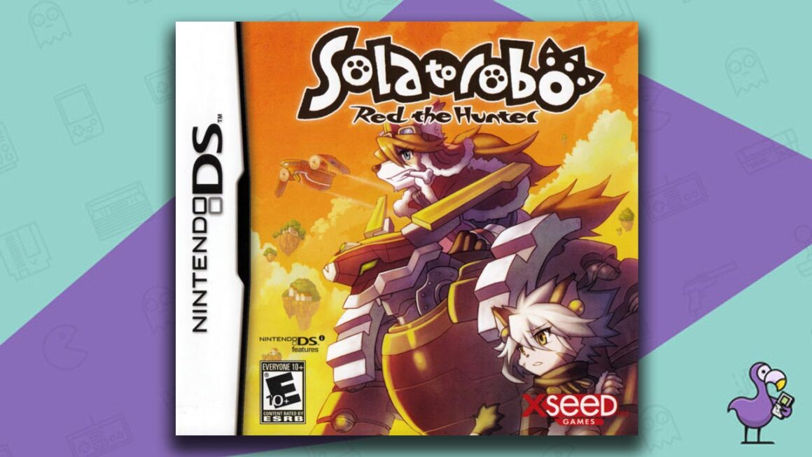 Juegos raros de Nintendo DS - Solatorobo: Arte de portada de la caja del juego Red the Hunter