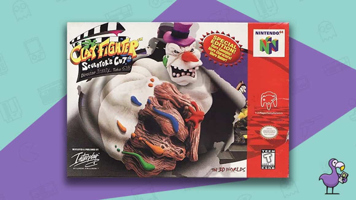 Juegos raros N64 - Clay Fighter: Estuche de juego Sculptor's Cut