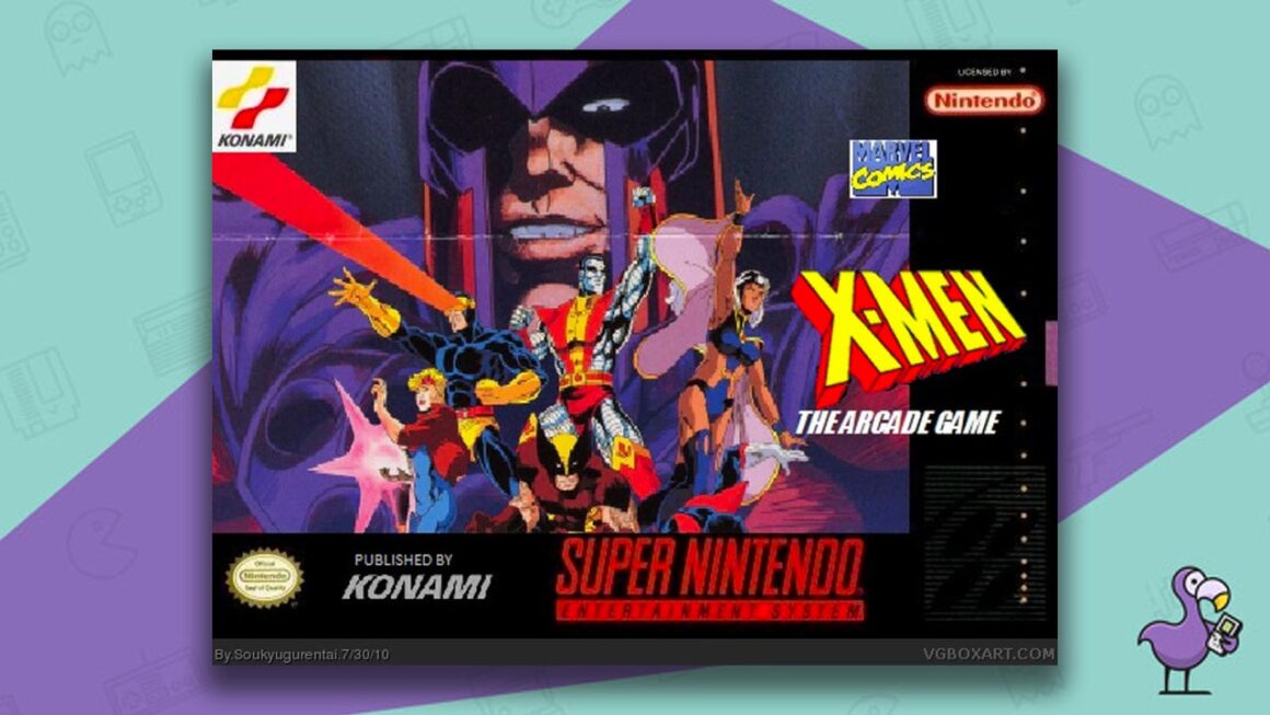 Los mejores juegos beat em up - X-Men Super Nintendo Game Case Cover Art