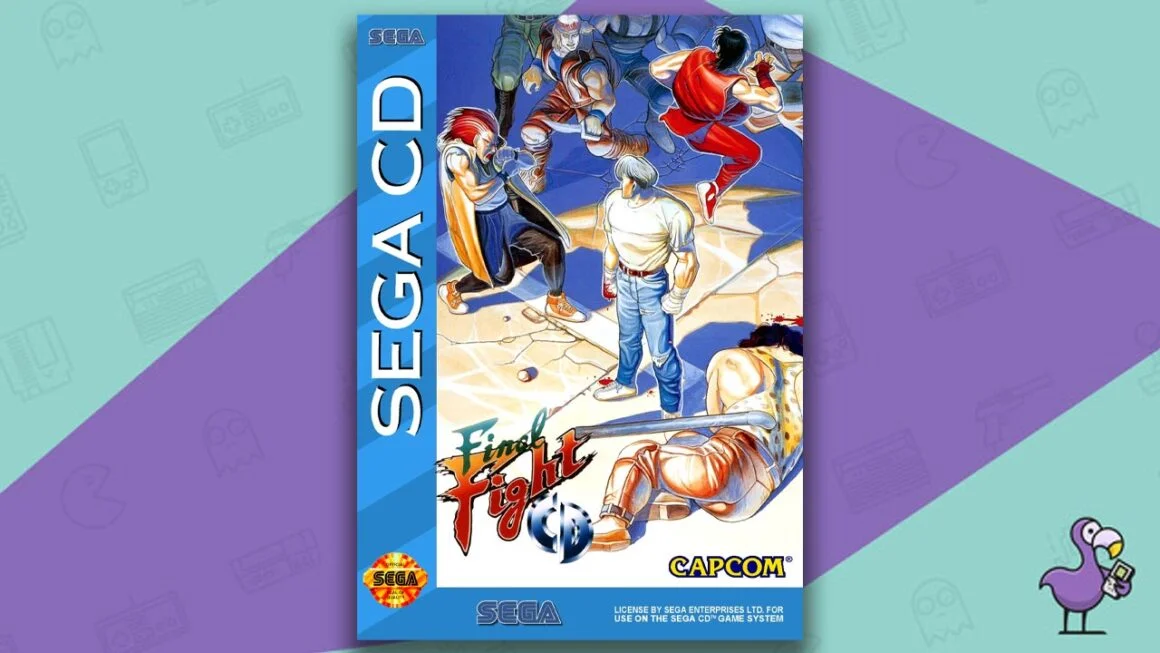 Los mejores juegos beat em up: arte de portada de la caja del juego FInal Fight CD Sega CD