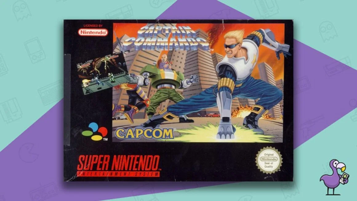 Los mejores juegos beat em up: portada del juego Captain Commando SNES