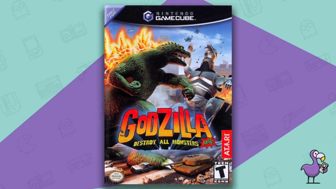 Los mejores juegos de Godzilla - Godzilla Destroy All Monsters Melee Game Case Covert Art Gamecube