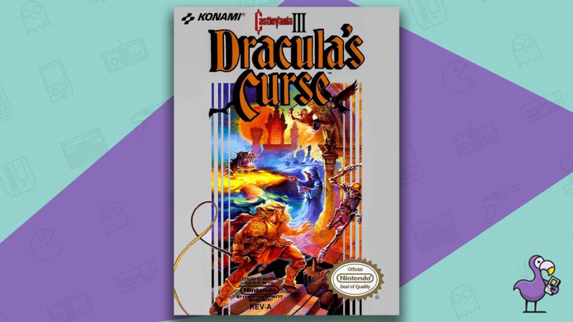 vencer a los juegos de castlevania - Castlevania III: Draculas Curse game case cover art NES