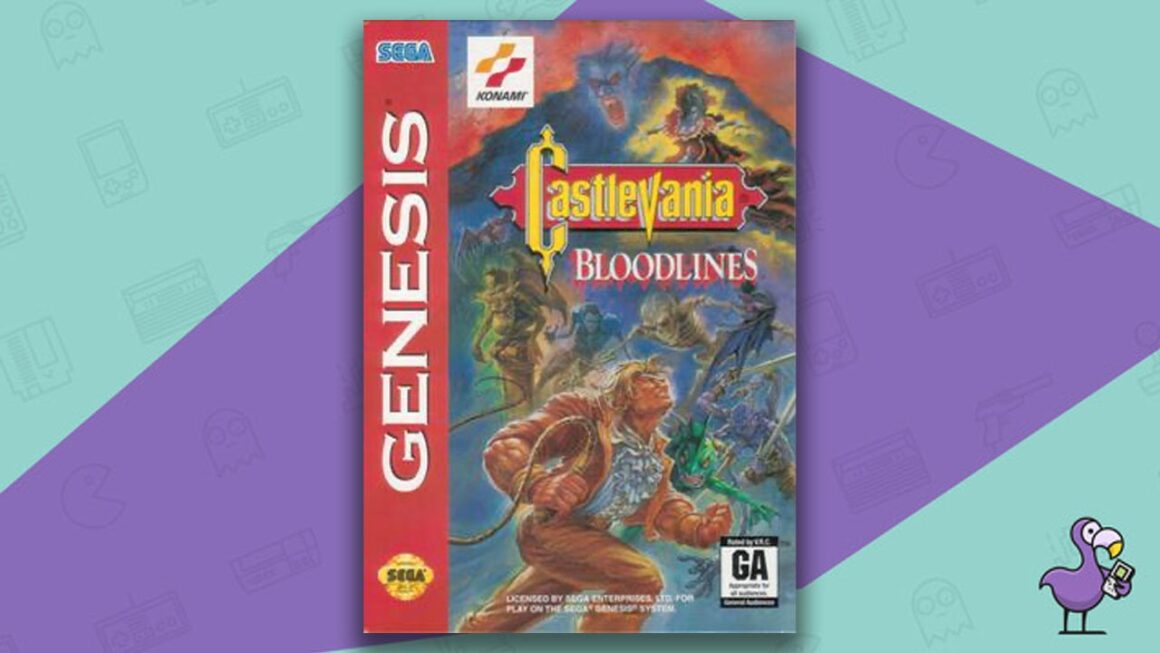 vencer a los juegos de castlevania - Castlevania Bloodlines Sega Genesis game case cover art