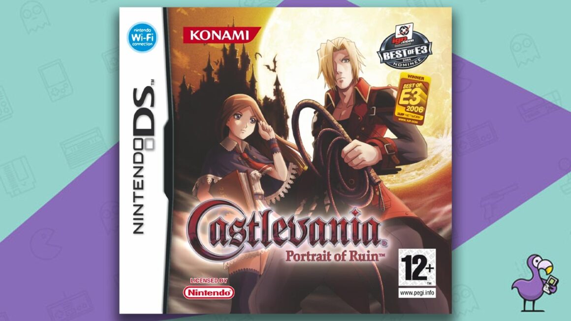 vencer a los juegos de castlevania - Castlevania Portrait of Ruin game case cover art DS