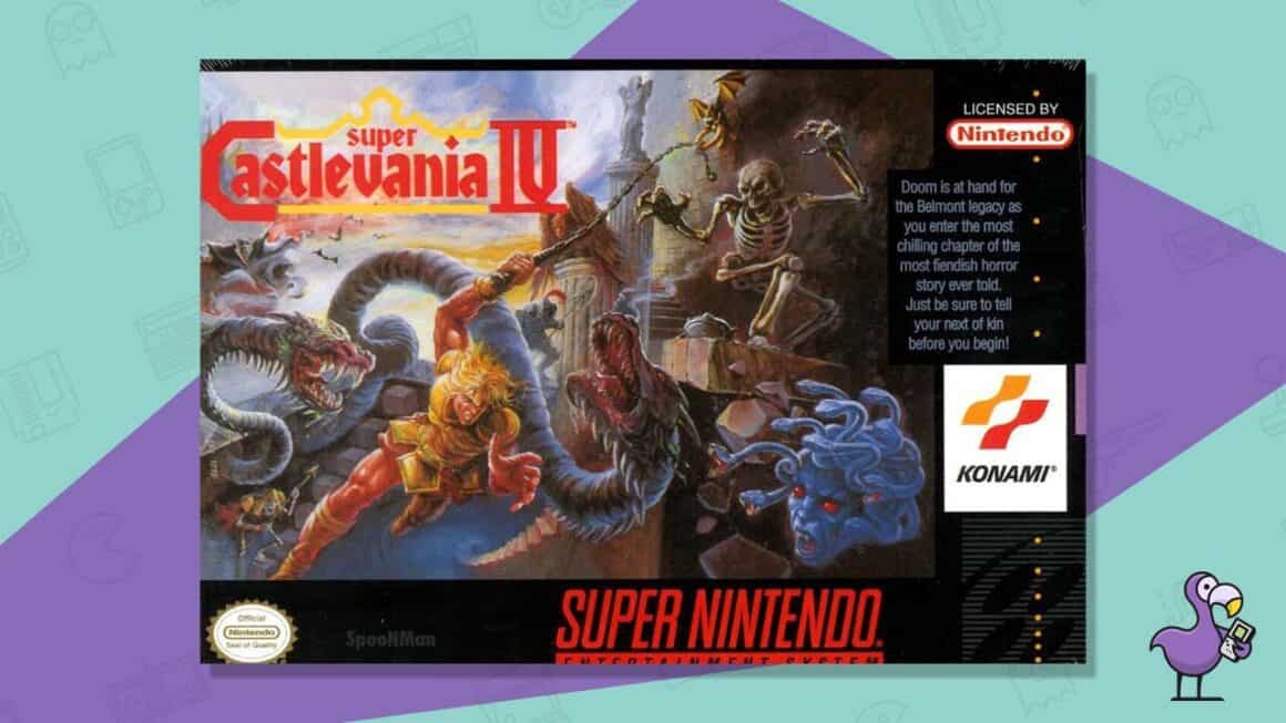 Beat Castlevania Games - Super Castlevania IV Game Case Cover Art SNES