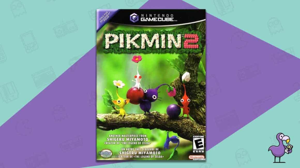 mejores juegos multijugador de GameCube - Portada de la caja del juego Pikmin 2