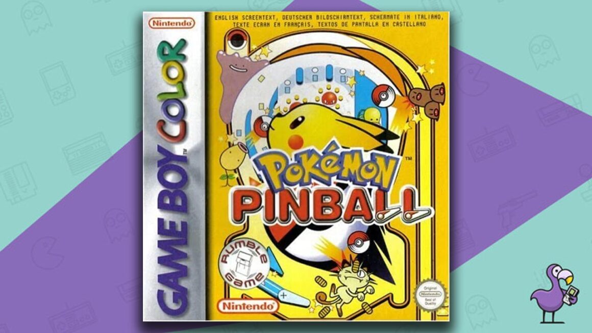 Los mejores juegos de Pokémon: portada de la caja del juego Pokémon Pinball