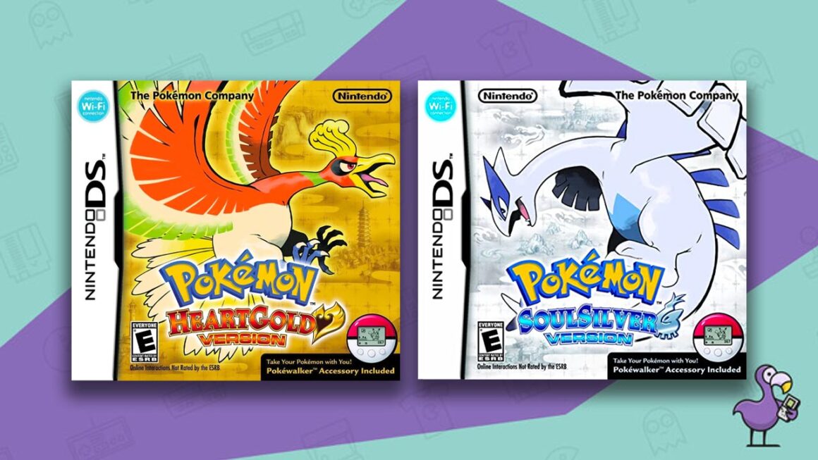 Los mejores juegos de Pokémon: portada de la caja del juego Pokémon HeartGold y SoulSilver
