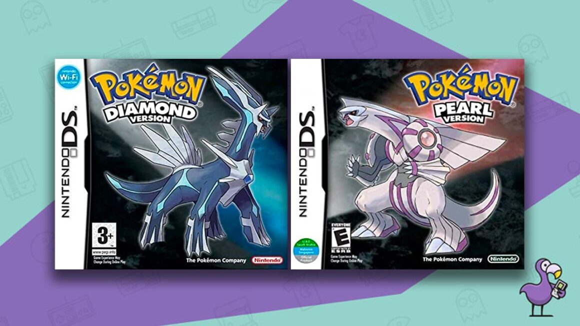 Los mejores juegos de Pokémon: portada de la caja del juego Pokémon Diamond & Sapphire