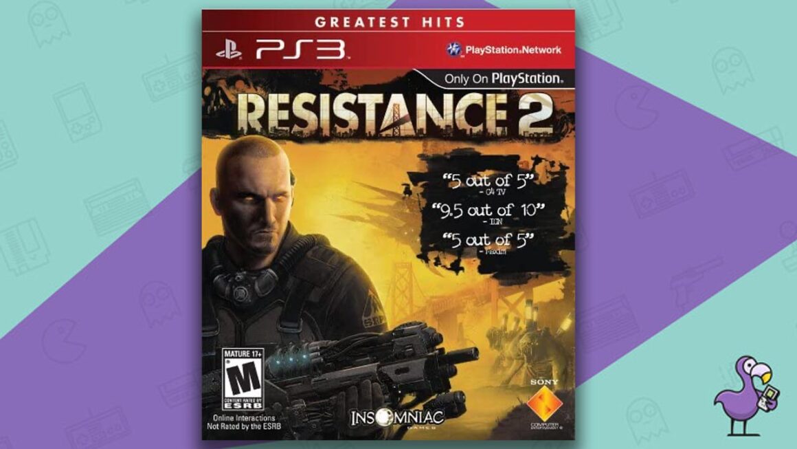 Las mejores exclusivas de PS3: arte de portada de la caja del juego Resistance 2