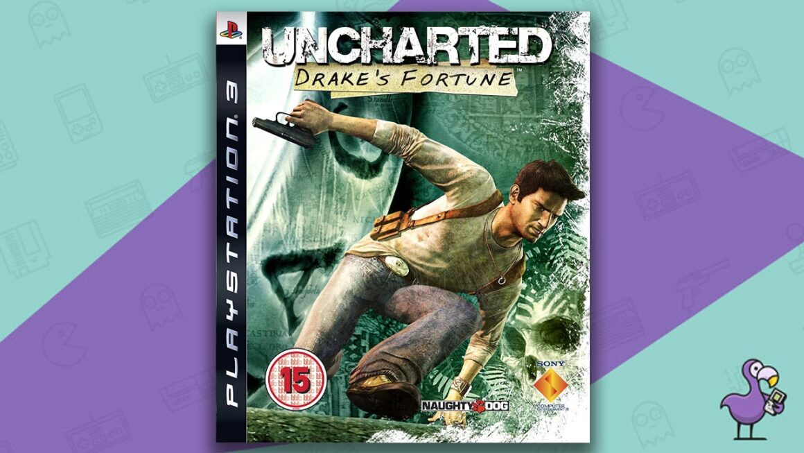 Las mejores exclusivas de PS3: portada del juego Uncharted: Drakes Fortune