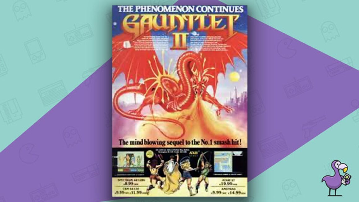 Los mejores juegos de Atari ST: portada de la caja del juego Gauntlet II
