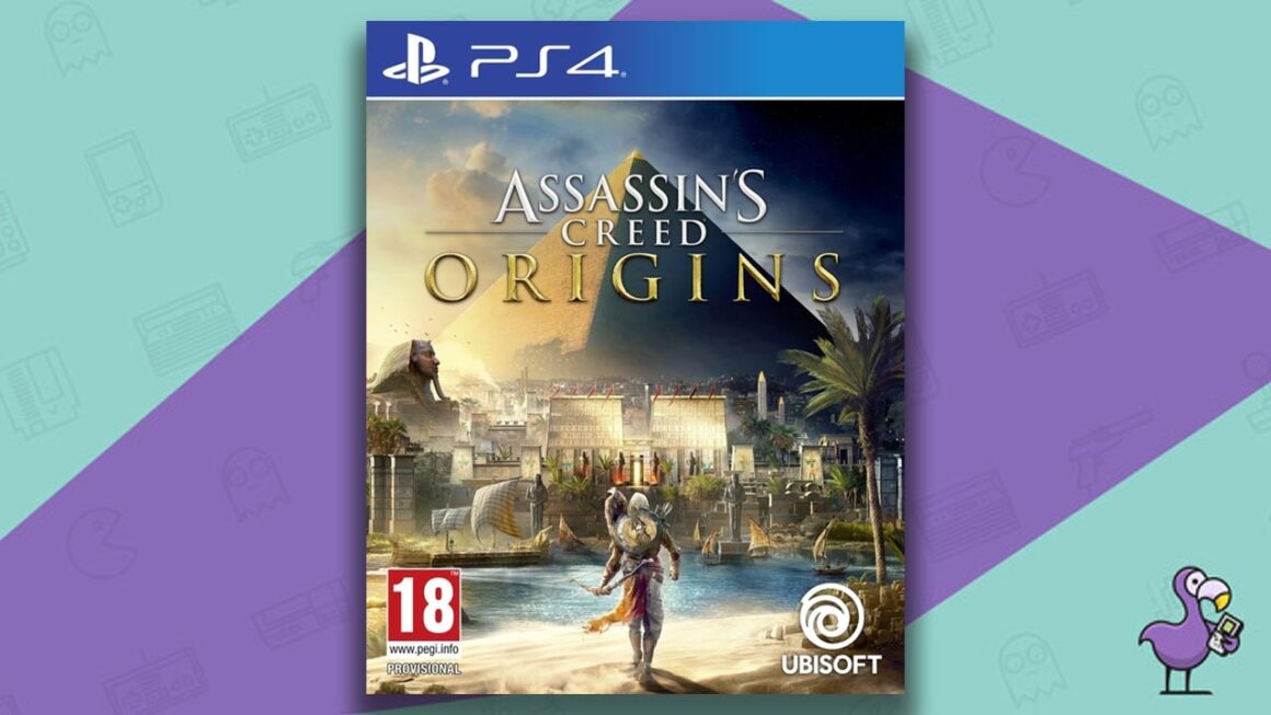 Los mejores juegos de mundo abierto de PS4: arte de portada de la caja del juego Assassins Creed Origins