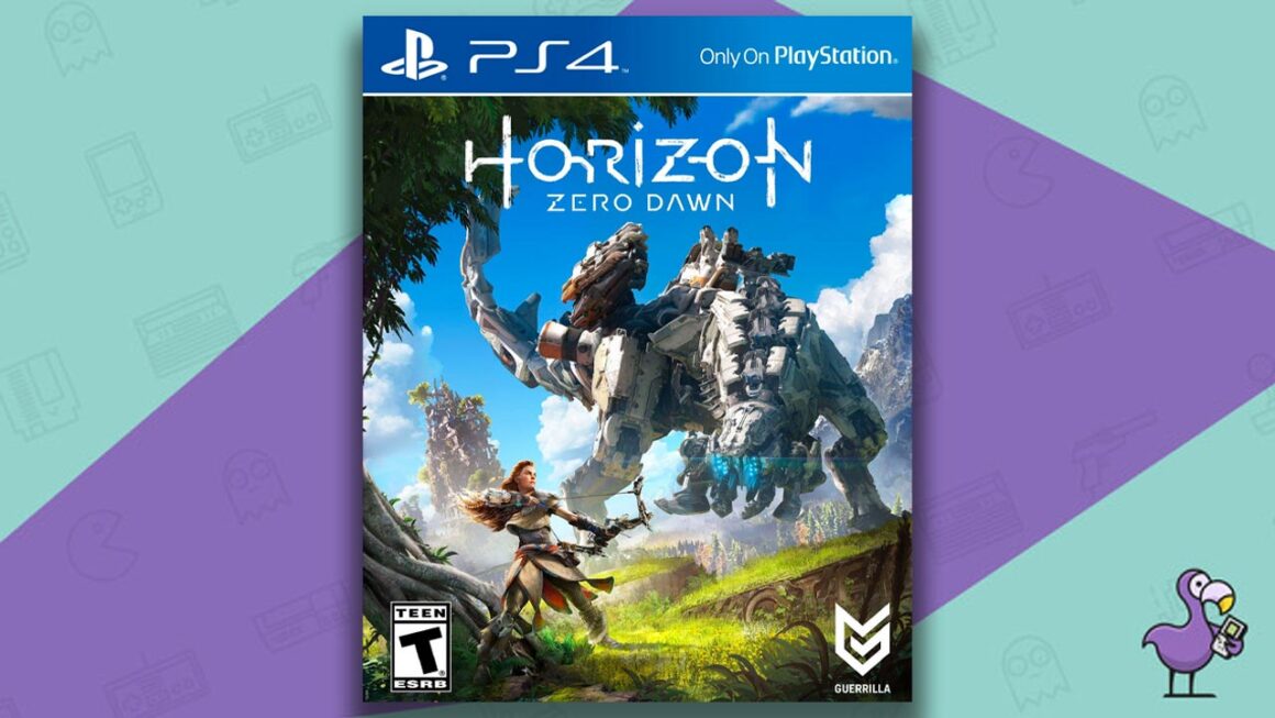 Los mejores juegos de PS4: portada de la caja del juego Horizon Zero Dawn