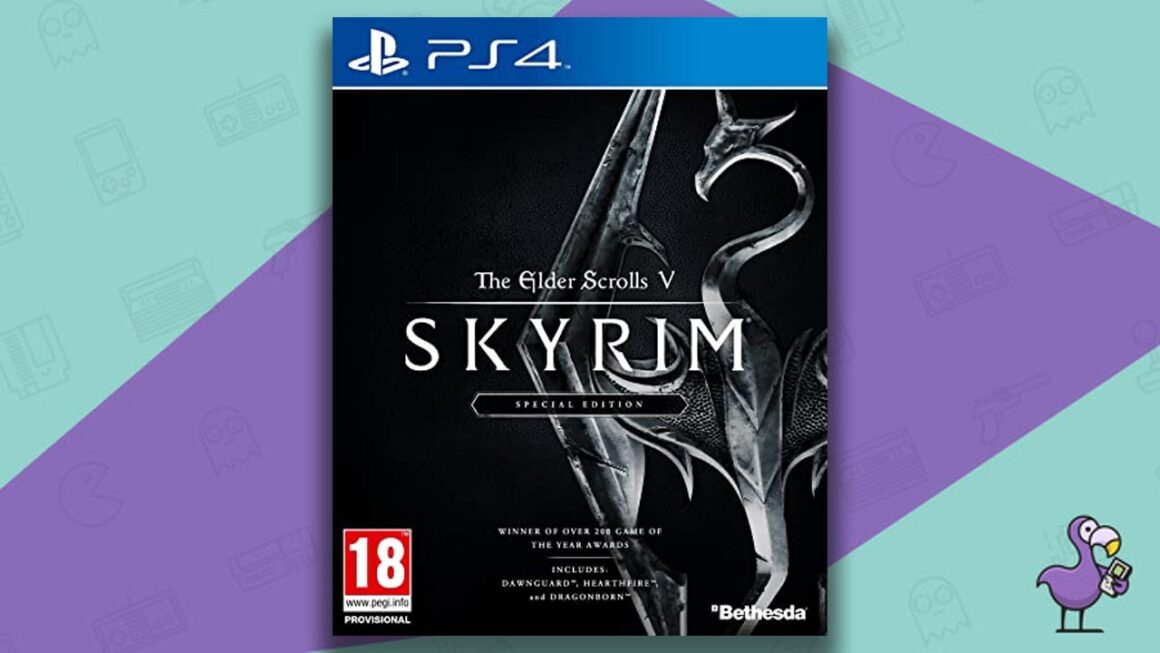 Los mejores juegos de mundo abierto para PS4 - The Elder Scrolls V: Skyrim Game Case Cover Art
