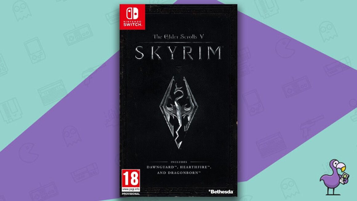 Los mejores juegos de Nintendo Switch de mundo abierto - The Elder Scrolls V: Skyrim game case cover art