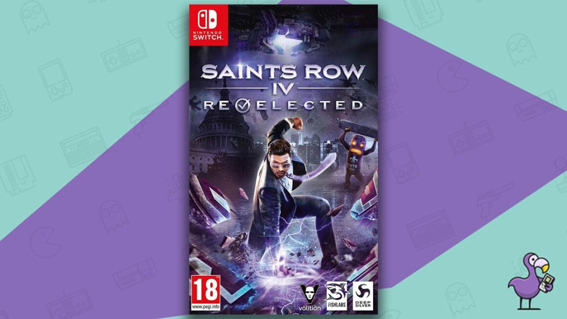 Los mejores juegos de Nintendo Switch de mundo abierto: portada de la caja del juego Saints Row IV Re-Elected