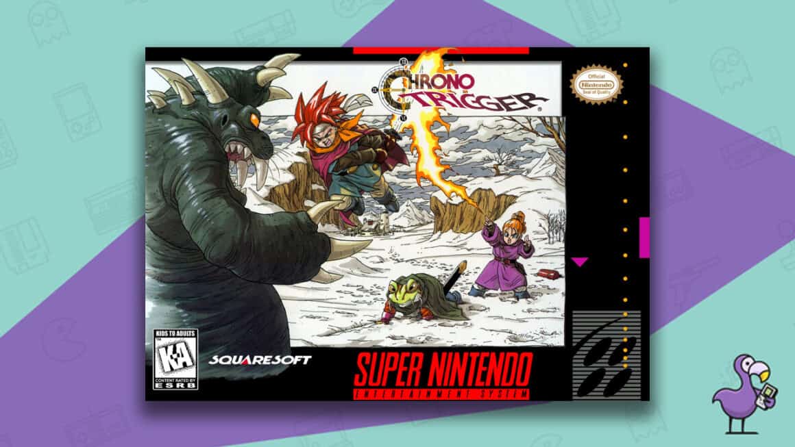 Los mejores JRPG: arte de portada de la caja del juego Chrono Trigger SNES