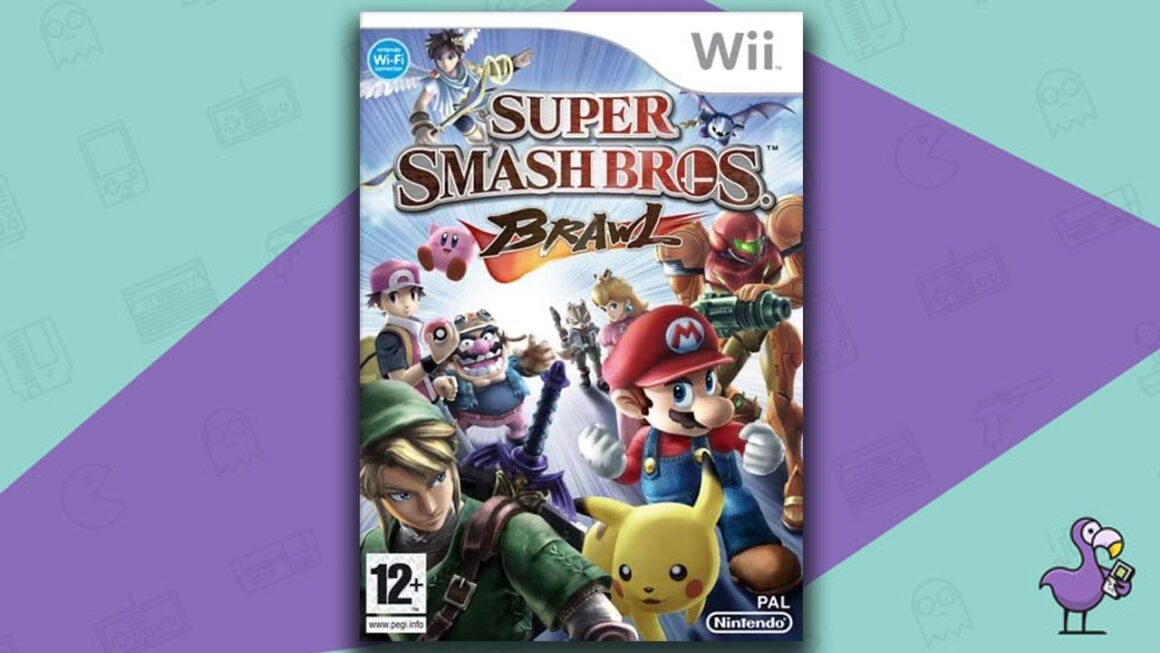 Los mejores juegos multijugador de Wii: portada del juego Super Smash Bros Brawl