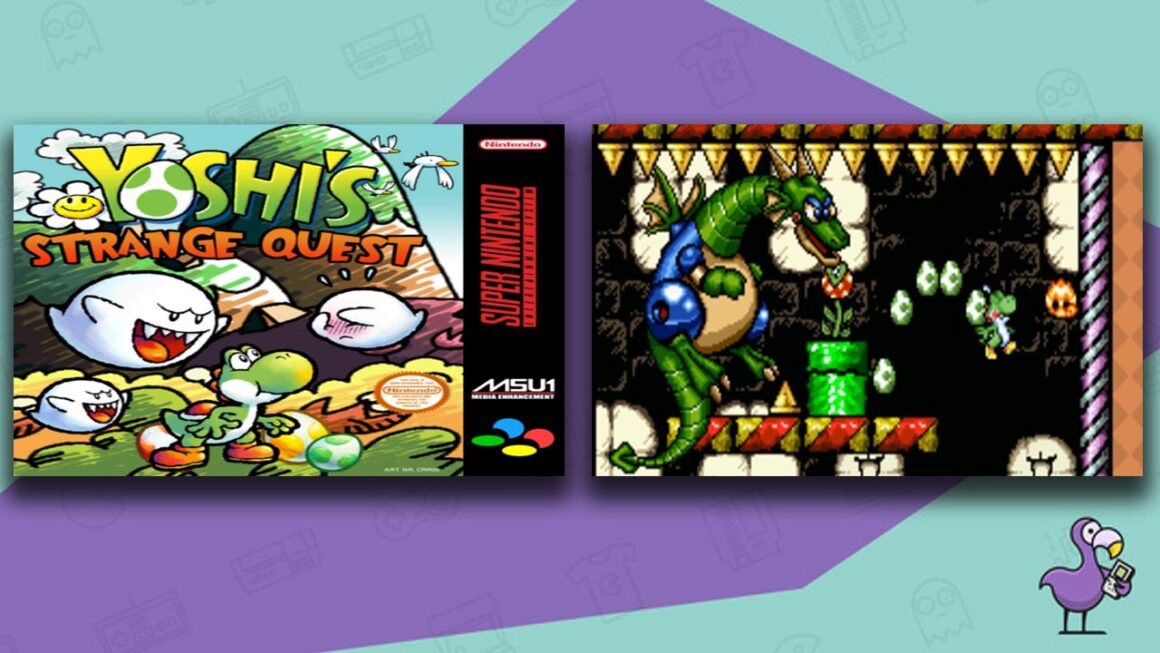 Los mejores hacks de ROM de SNES de 2021: caja y jugabilidad del juego ROM personalizado de Yoshi's Strange Quest 