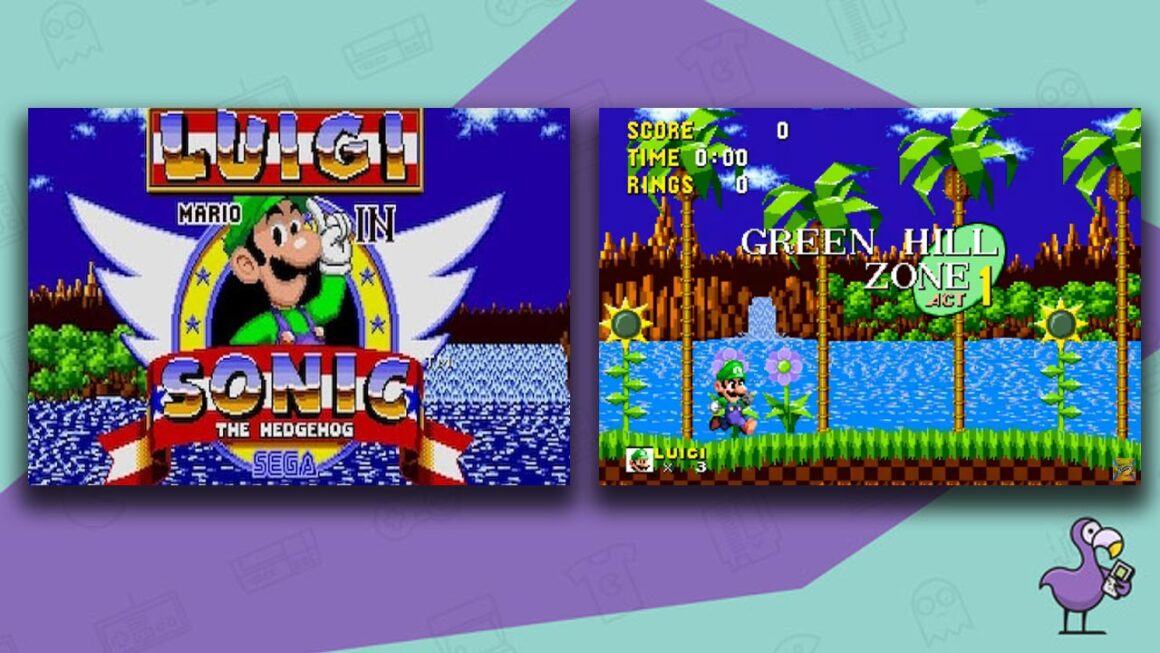 Los mejores hacks de ROM de Sonic: Luigi en el modo de juego de Sonic the Hedgehog 1