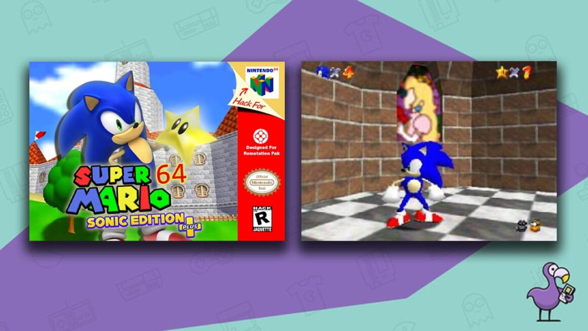 Los mejores hacks de ROM de Sonic: juego de Super Mario 64: Sonic Edition y estuche de juego mod