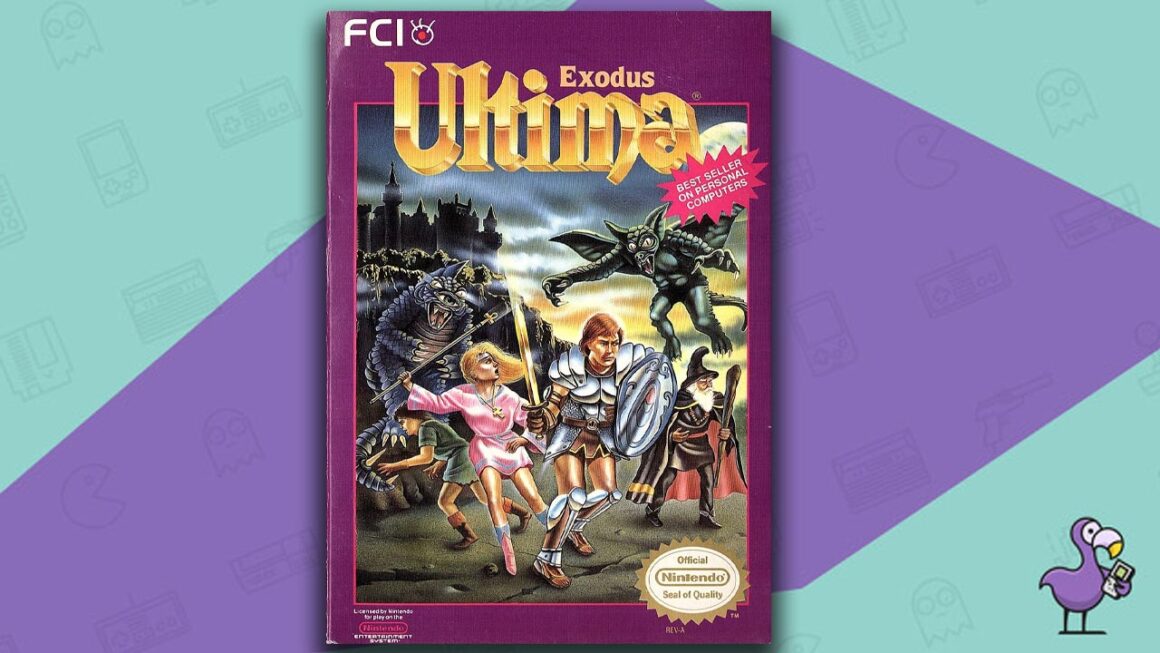 Los mejores juegos de rol de NES: arte de portada de la caja del juego Ultima III