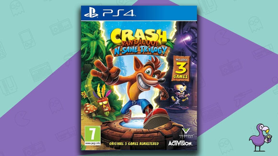 Los mejores juegos retro: portada de la caja del juego Crash Bandicoot N.Sane Trilogy Ps4