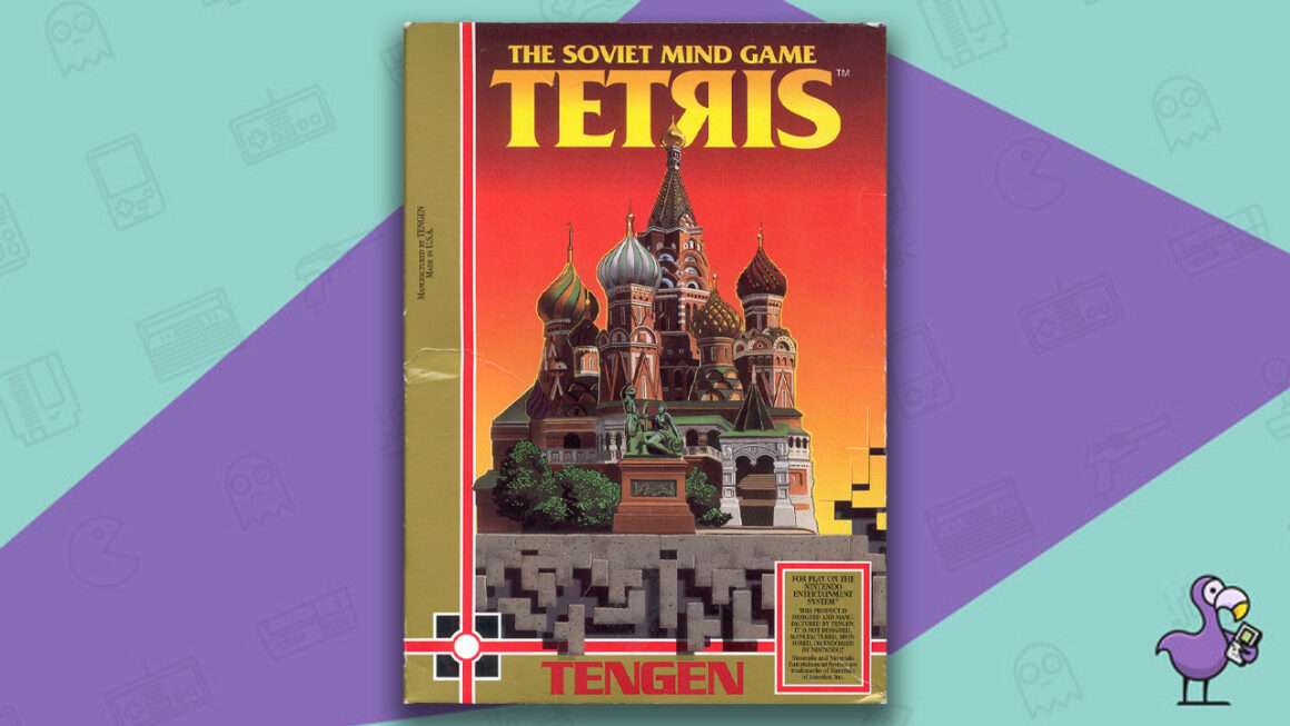 Los mejores juegos retro: portada de la caja del juego Tetris NES