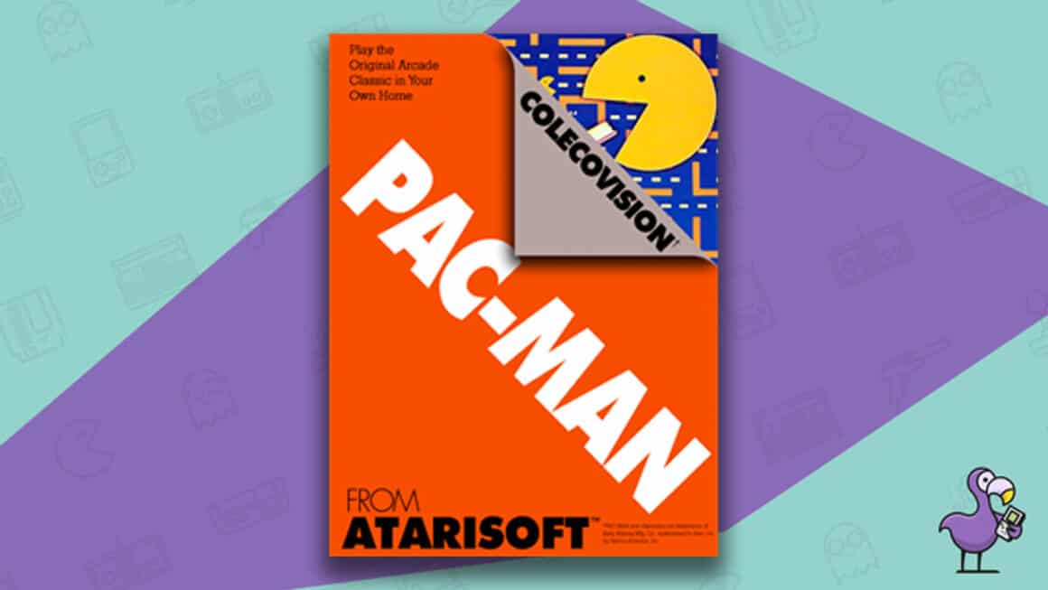 Los mejores juegos de Colecovision: arte de portada de Pacman Game Case