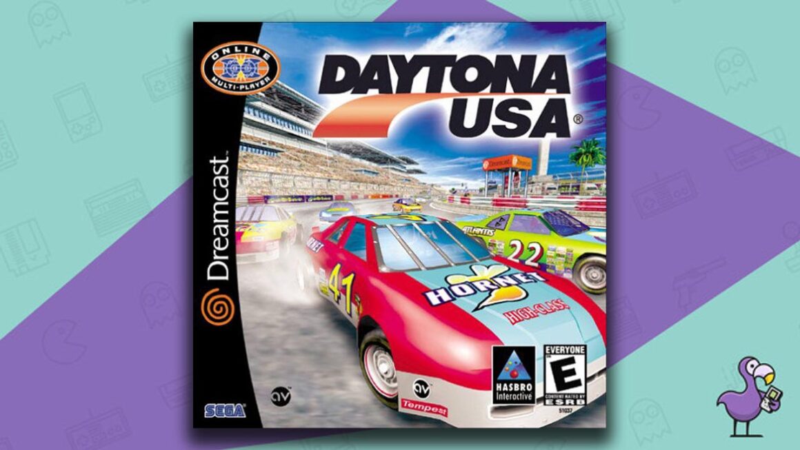 Los mejores juegos de carreras de Dreamcast: arte de portada de la caja del juego Daytona USA