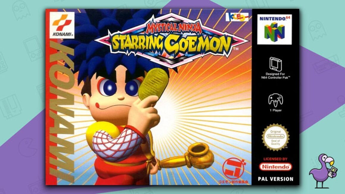Los mejores juegos de rol de N64 - Mystical Ninja Starring Goemon game case cover art