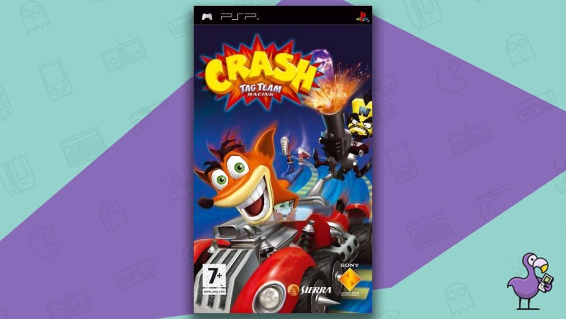 Los mejores juegos de carreras de PSP: carátula del juego Crash Tag Team Racing