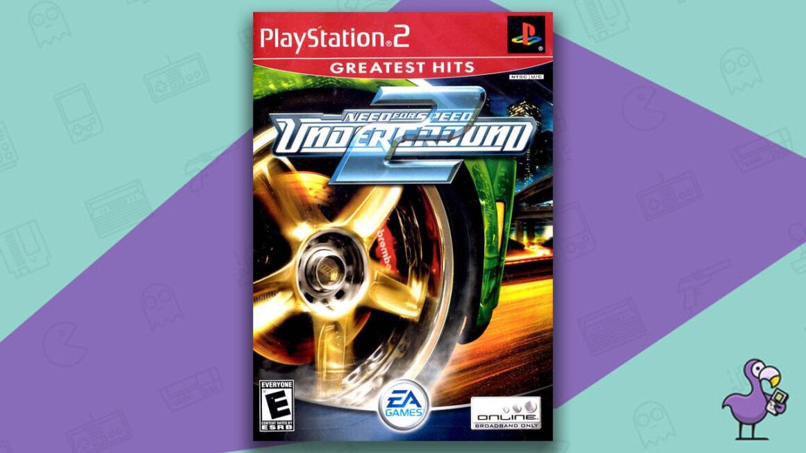 Los mejores juegos de carreras de PS2: arte de portada de la caja del juego Need for Speed Underground 2