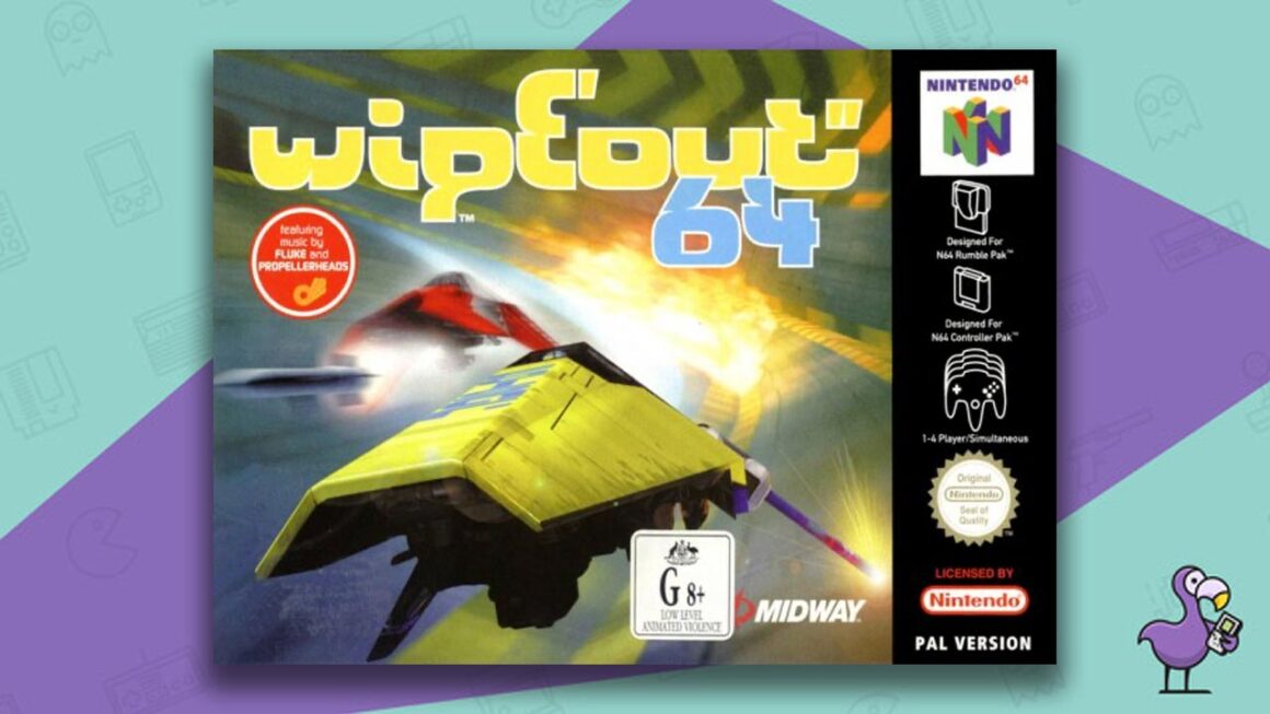Los mejores juegos de carreras N64 - WipeOut 64 carátula del juego
