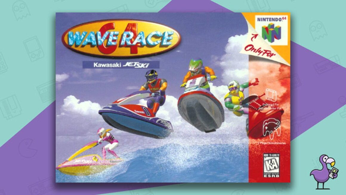Los mejores juegos de carreras N64: arte de portada de la caja del juego Wave Race 64