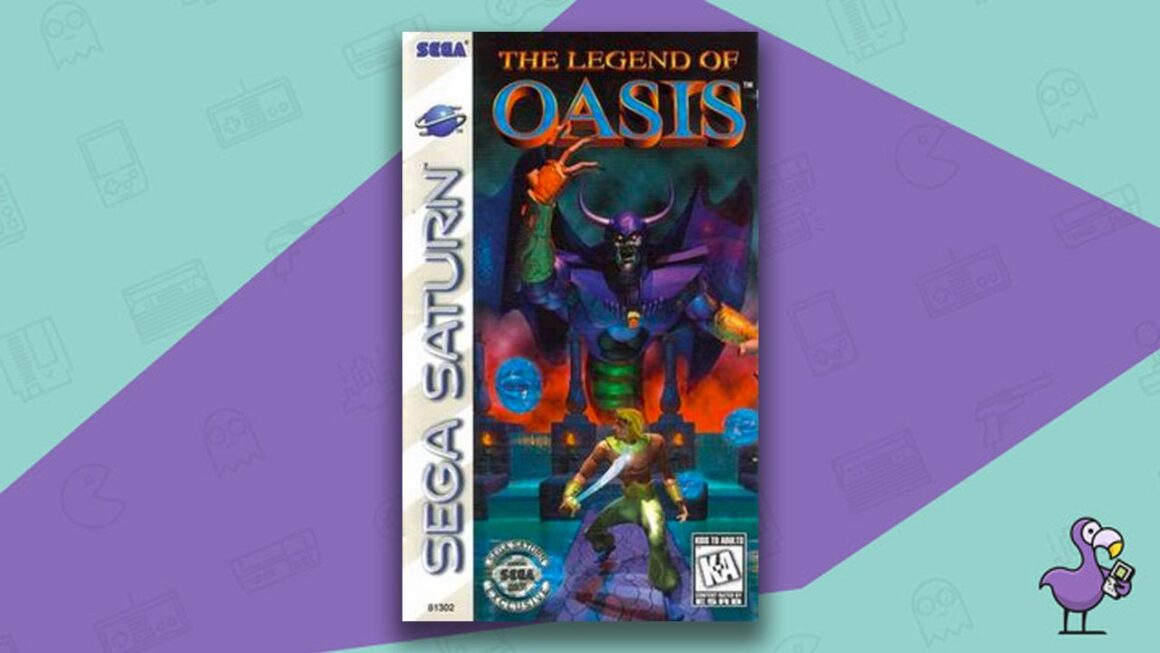 Los mejores juegos de rol de Sega Saturn: portada de la caja del juego The Legend Of Oasis