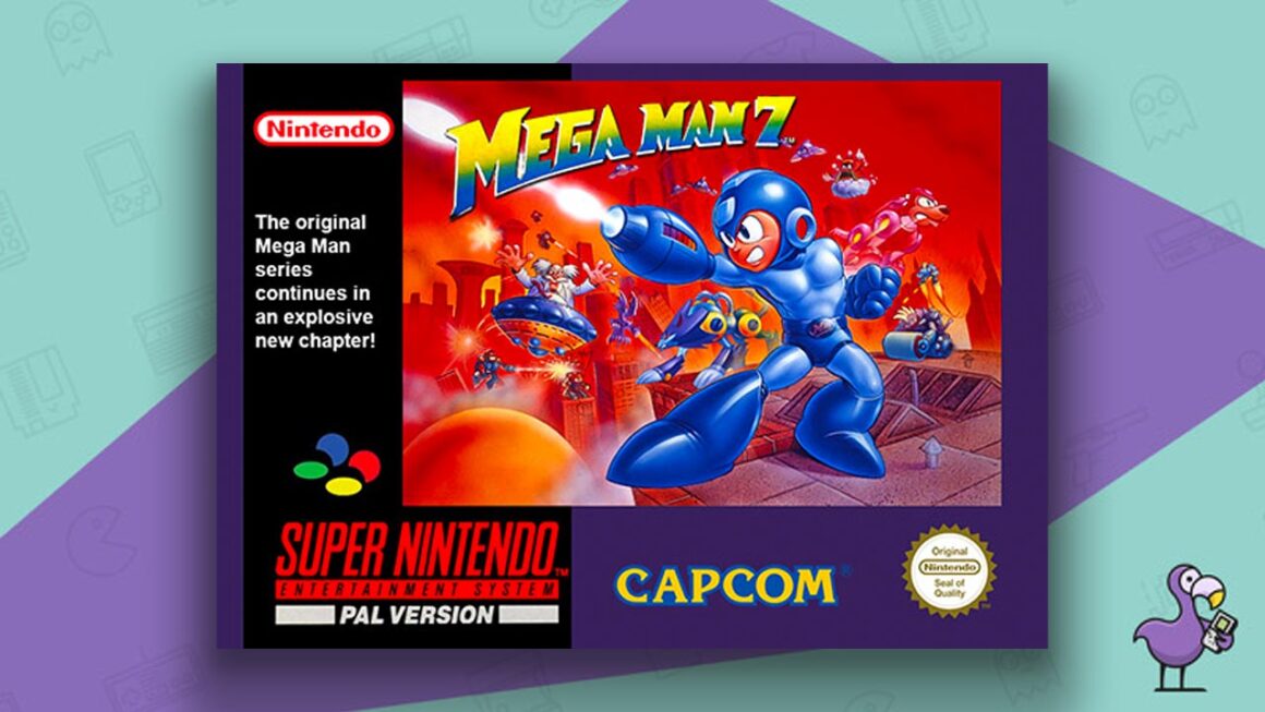 Los mejores juegos de Mega Man - Estuche de juego Mega Man 7 SNES