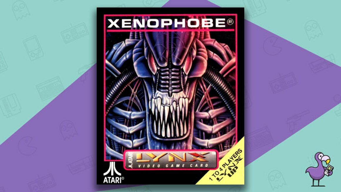 Los mejores juegos de Atari Lynx: portada del juego Xenophobe.