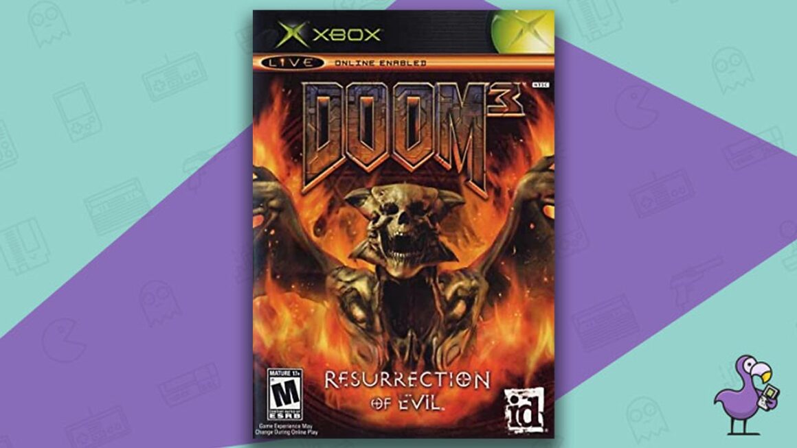 Los mejores juegos de Doom - Doom 3: Resurrection of Evil Xbox game case