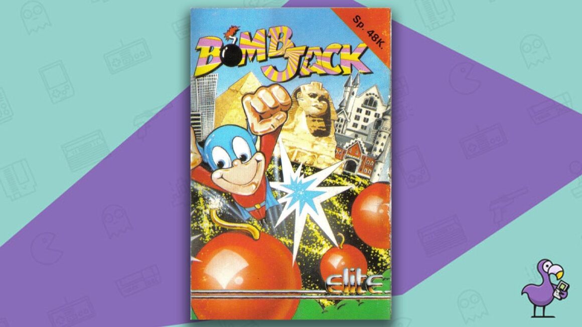 Los mejores juegos de ZX Spectrum: arte de portada de la caja del juego Bomb Jack