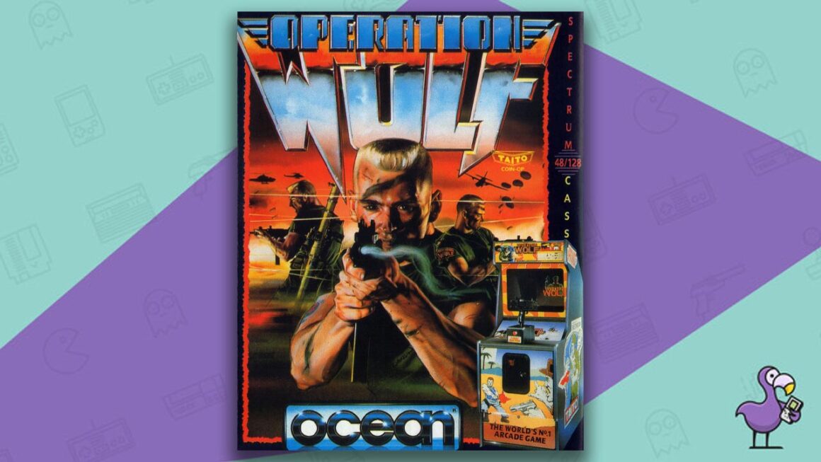 Los mejores juegos de ZX Spectrum: arte de portada de la caja del juego Operation Wolf