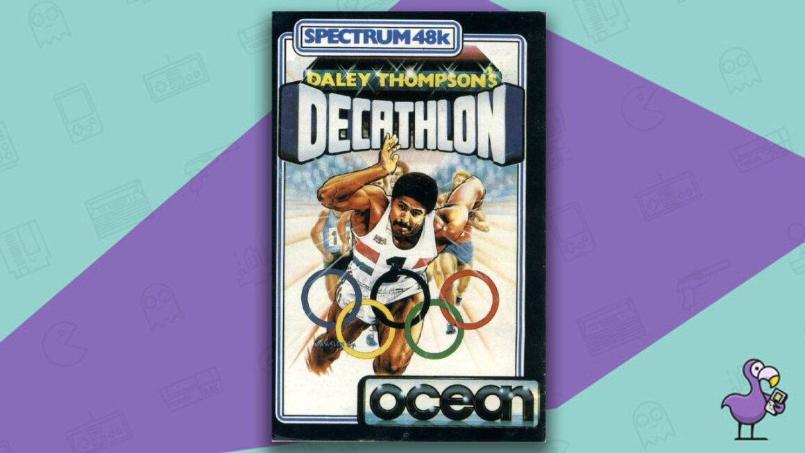 Los mejores juegos de ZX Spectrum: portada del juego Decathlon de Daley Thompson