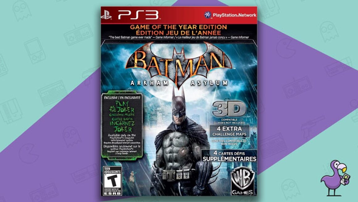 Los mejores juegos de PS3: portada del juego Batman: Arkham Asylum