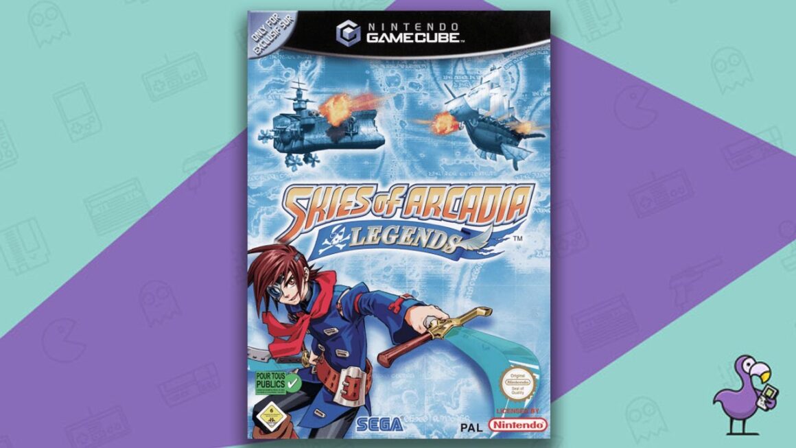 Los mejores juegos de rol de Gamecube - Estuche de juego Skies of Arcadia Nintendo GameCube