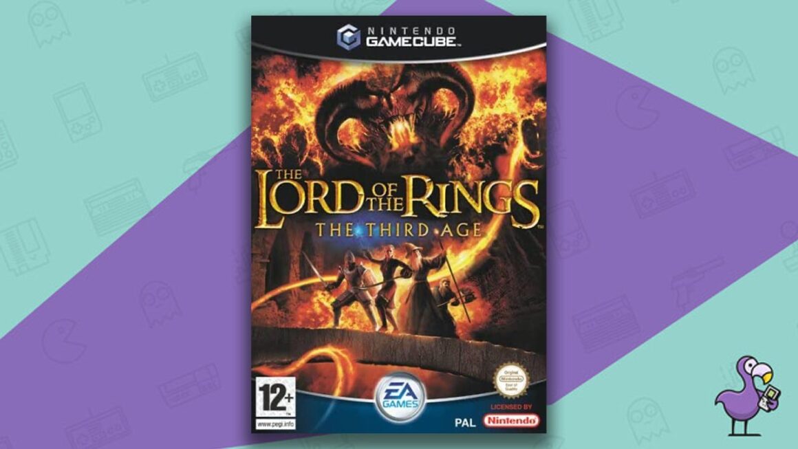 Los mejores juegos de rol de Gamecube: el señor de los anillos: la tercera edad, caja del juego Nintendo GameCube. 