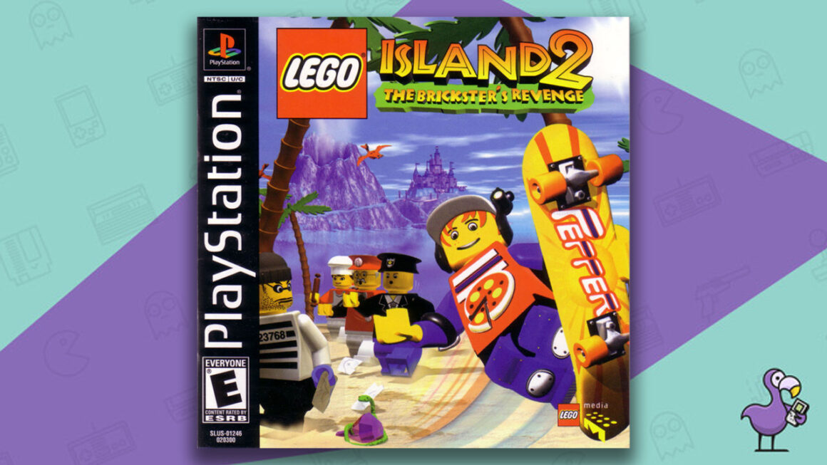 Los mejores juegos de Lego - Lego Island 2: The Brickster's Revenge game case PS1