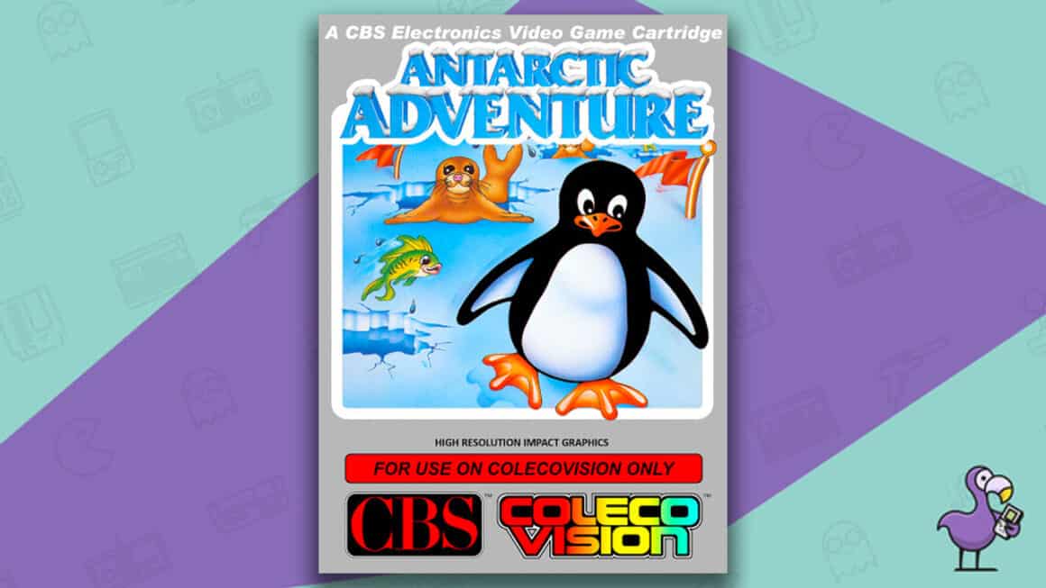 Los mejores juegos de Colecovision: portada del juego Anrarctic Adventure