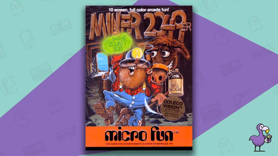 Los mejores juegos de Colecovision: arte de portada de la caja del juego Miner 2049er
